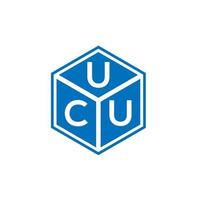 Ucu-Brief-Logo-Design auf schwarzem Hintergrund. ucu kreative Initialen schreiben Logo-Konzept. UCU-Buchstaben-Design. vektor