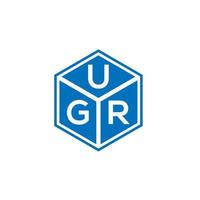 ugr-Buchstaben-Logo-Design auf schwarzem Hintergrund. ugr kreative Initialen schreiben Logo-Konzept. ugr Briefgestaltung. vektor