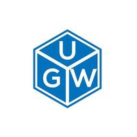 ugw-Buchstaben-Logo-Design auf schwarzem Hintergrund. ugw kreative Initialen schreiben Logo-Konzept. ugw Briefgestaltung. vektor