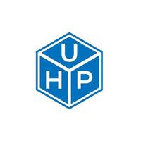 uhp brev logotyp design på svart bakgrund. uhp kreativa initialer brev logotyp koncept. uhp bokstavsdesign. vektor