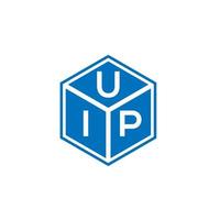 UIP-Brief-Logo-Design auf schwarzem Hintergrund. uip kreatives Initialen-Brief-Logo-Konzept. UIP-Briefdesign. vektor