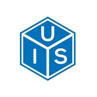 uis brev logotyp design på svart bakgrund. uis kreativa initialer bokstavslogotyp koncept. uis bokstavsdesign. vektor