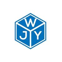 wjy brev logotyp design på svart bakgrund. wjy kreativa initialer brev logotyp koncept. wjy bokstavsdesign. vektor