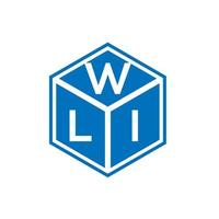 wli brev logotyp design på svart bakgrund. wli kreativa initialer bokstavslogotyp koncept. wli bokstavsdesign. vektor