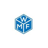 wmf brev logotyp design på svart bakgrund. wmf kreativa initialer brev logotyp koncept. wmf brev design. vektor