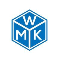 wmk-Brief-Logo-Design auf schwarzem Hintergrund. wmk kreative Initialen schreiben Logo-Konzept. wmk Briefgestaltung. vektor