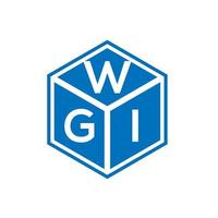 wgi-Buchstaben-Logo-Design auf schwarzem Hintergrund. wgi kreative Initialen schreiben Logo-Konzept. wgi Briefgestaltung. vektor