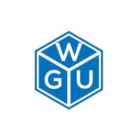 wgu brev logotyp design på svart bakgrund. wgu kreativa initialer bokstavslogotyp koncept. wgu bokstavsdesign. vektor