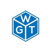 wgt brev logotyp design på svart bakgrund. wgt kreativa initialer brev logotyp koncept. wgt brev design. vektor