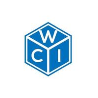 wci-Brief-Logo-Design auf schwarzem Hintergrund. wci kreatives Initialen-Buchstaben-Logo-Konzept. wci Briefgestaltung. vektor