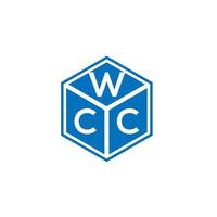 WCC-Brief-Logo-Design auf schwarzem Hintergrund. wcc kreative initialen schreiben logo-konzept. WCC-Briefgestaltung. vektor