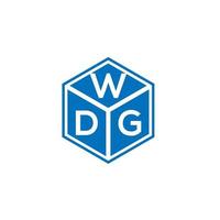 wdg brev logotyp design på svart bakgrund. wdg kreativa initialer brev logotyp koncept. wdg-bokstavsdesign. vektor