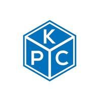 kpc-Buchstaben-Logo-Design auf schwarzem Hintergrund. kpc kreative Initialen schreiben Logo-Konzept. kpc Briefgestaltung. vektor