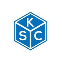 ksc-Brief-Logo-Design auf schwarzem Hintergrund. ksc kreative Initialen schreiben Logo-Konzept. ksc Briefgestaltung. vektor