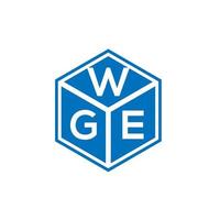 wge-Buchstaben-Logo-Design auf schwarzem Hintergrund. wge kreatives Initialen-Buchstaben-Logo-Konzept. wge Briefgestaltung. vektor