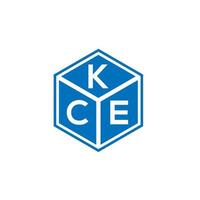 kce-Brief-Logo-Design auf schwarzem Hintergrund. kce kreatives Initialen-Buchstaben-Logo-Konzept. kce Briefgestaltung. vektor