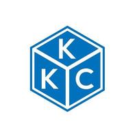 kkc-Buchstaben-Logo-Design auf schwarzem Hintergrund. kkc kreative Initialen schreiben Logo-Konzept. kkc-Briefgestaltung. vektor