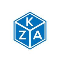 kza-Buchstaben-Logo-Design auf schwarzem Hintergrund. kza kreatives Initialen-Buchstaben-Logo-Konzept. kza-Briefgestaltung. vektor