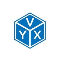 vyx brev logotyp design på svart bakgrund. vyx kreativa initialer brev logotyp koncept. vyx bokstavsdesign. vektor