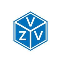 vzv-Brief-Logo-Design auf schwarzem Hintergrund. vzv kreative Initialen schreiben Logo-Konzept. vzv Briefgestaltung. vektor