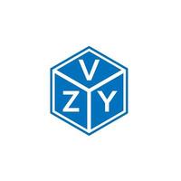 vzy-Buchstaben-Logo-Design auf schwarzem Hintergrund. vzy kreative Initialen schreiben Logo-Konzept. vzy Briefgestaltung. vektor