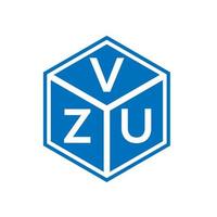 vzu-Brief-Logo-Design auf schwarzem Hintergrund. vzu kreatives Initialen-Buchstaben-Logo-Konzept. vzu Briefgestaltung. vektor