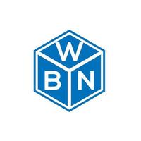 wbn-Buchstaben-Logo-Design auf schwarzem Hintergrund. wbn kreatives Initialen-Buchstaben-Logo-Konzept. wbn Briefgestaltung. vektor