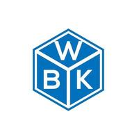 wbk-Buchstaben-Logo-Design auf schwarzem Hintergrund. wbk kreative Initialen schreiben Logo-Konzept. wbk Briefgestaltung. vektor