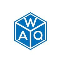 waq brev logotyp design på svart bakgrund. waq kreativa initialer bokstavslogotyp koncept. waq bokstavsdesign. vektor