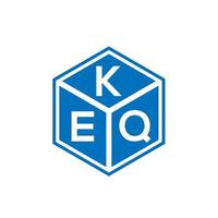 keq-Buchstaben-Logo-Design auf schwarzem Hintergrund. keq kreative Initialen schreiben Logo-Konzept. Keq-Buchstaben-Design. vektor