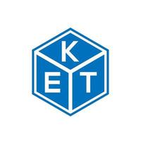 ket brev logotyp design på svart bakgrund. ket kreativa initialer brev logotyp koncept. ket bokstavsdesign. vektor