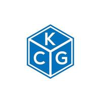 KCG-Brief-Logo-Design auf schwarzem Hintergrund. kcg kreative Initialen schreiben Logo-Konzept. kcg Briefdesign. vektor