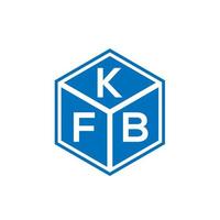 kfb-Brief-Logo-Design auf schwarzem Hintergrund. kfb kreative Initialen schreiben Logo-Konzept. kfb Briefgestaltung. vektor