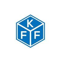 kff-Brief-Logo-Design auf schwarzem Hintergrund. kff kreative Initialen schreiben Logo-Konzept. kff Briefgestaltung. vektor