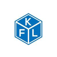 kfl-Brief-Logo-Design auf schwarzem Hintergrund. kfl kreatives Initialen-Brief-Logo-Konzept. kfl Briefgestaltung. vektor