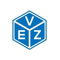 vez brev logotyp design på svart bakgrund. vez kreativa initialer brev logotyp koncept. vez bokstavsdesign. vektor