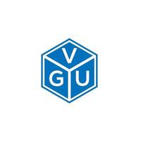 vgu-Brief-Logo-Design auf schwarzem Hintergrund. vgu kreatives Initialen-Buchstaben-Logo-Konzept. vgu Briefgestaltung. vektor