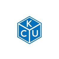 kcu brev logotyp design på svart bakgrund. kcu kreativa initialer brev logotyp koncept. kcu bokstavsdesign. vektor