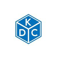 kdc brev logotyp design på svart bakgrund. kdc kreativa initialer bokstavslogotyp koncept. kdc-bokstavsdesign. vektor