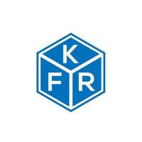 kfr brev logotyp design på svart bakgrund. kfr kreativa initialer bokstavslogotyp koncept. kfr bokstavsdesign. vektor