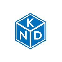 kd-Buchstaben-Logo-Design auf schwarzem Hintergrund. knd kreatives Initialen-Buchstaben-Logo-Konzept. knd Briefgestaltung. vektor