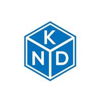 knd brev logotyp design på svart bakgrund. knd kreativa initialer bokstavslogotyp koncept. knd bokstavsdesign. vektor