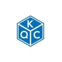 kqc-Buchstaben-Logo-Design auf schwarzem Hintergrund. kqc kreative Initialen schreiben Logo-Konzept. kqc Briefdesign. vektor