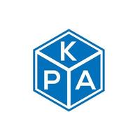 kpa brev logotyp design på svart bakgrund. kpa kreativa initialer bokstavslogotyp koncept. kpa-bokstavsdesign. vektor