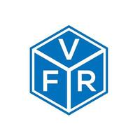 vfr brev logotyp design på svart bakgrund. vfr kreativa initialer bokstavslogotyp koncept. vfr bokstavsdesign. vektor