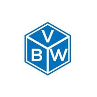 vbw brev logotyp design på svart bakgrund. vbw kreativa initialer bokstavslogotyp koncept. vbw bokstavsdesign. vektor