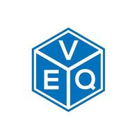 veq-Buchstaben-Logo-Design auf schwarzem Hintergrund. veq kreative Initialen schreiben Logo-Konzept. veq Briefgestaltung. vektor