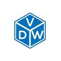 vdw brev logotyp design på svart bakgrund. vdw kreativa initialer bokstavslogotyp koncept. vdw bokstavsdesign. vektor