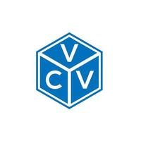 vcv-Buchstaben-Logo-Design auf schwarzem Hintergrund. vcv kreative Initialen schreiben Logo-Konzept. vcv Briefgestaltung. vektor