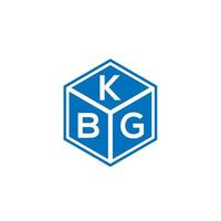 kbg-Brief-Logo-Design auf schwarzem Hintergrund. kbg kreatives Initialen-Brief-Logo-Konzept. kbg Briefgestaltung. vektor